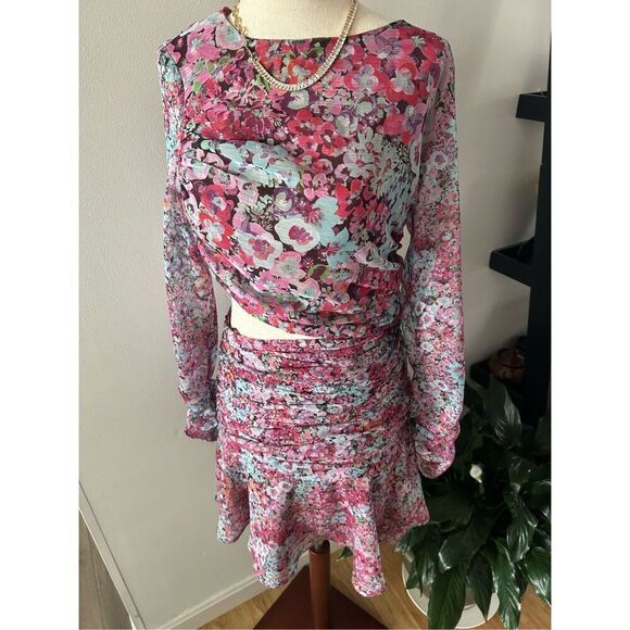 Zara floral dress size small long sleeve - Picture 1 of 5